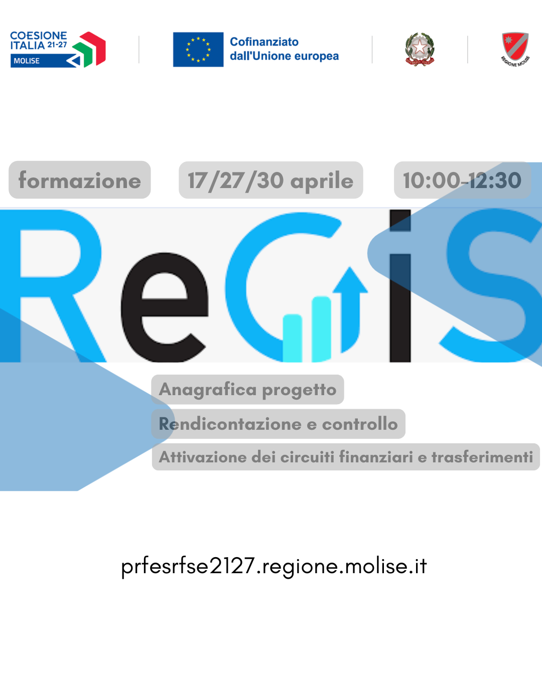 Immagine di copertina per l'articolo: REGIS Coesione: avviata la formazione per i beneficiari degli interventi del PR Molise FESR FSE+ 2021/2027